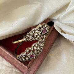 Premium Victorian Diamond Bridal Bangles -Red-G10933