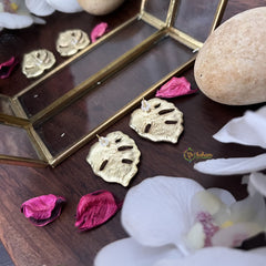 Vriksham Leaf Shape Colorful Stud Earring-G17726