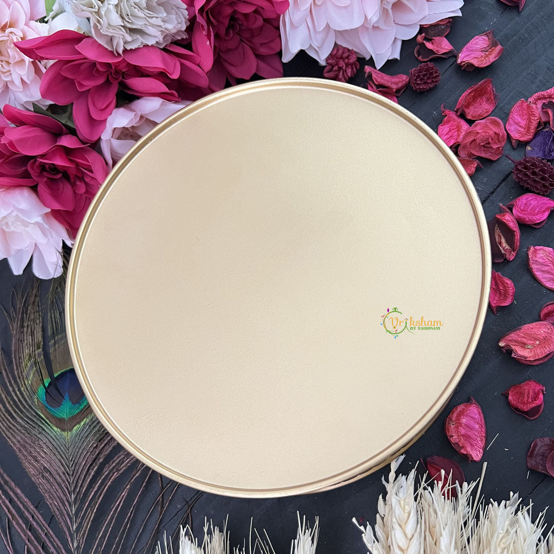 Vriksham Golden Pichwai Basket-Off White-Parrot Design-RG263