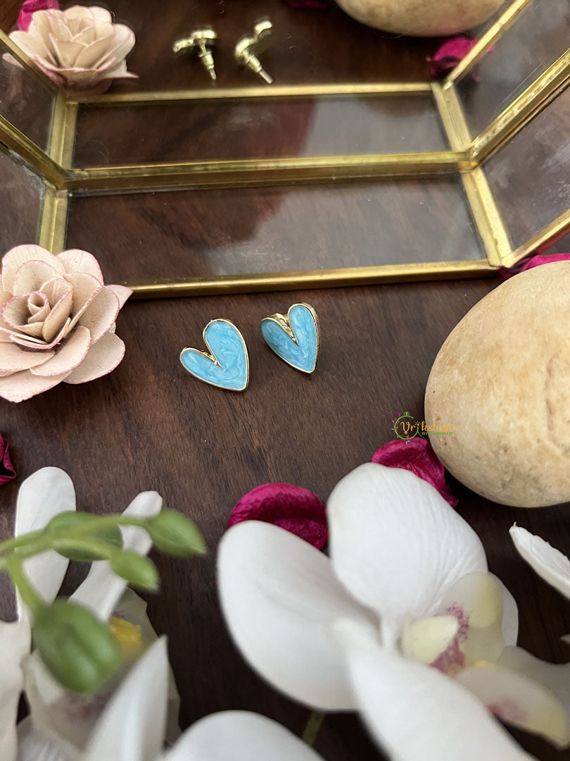Vriksham Sky Blue Heart Shape Earring-G17740