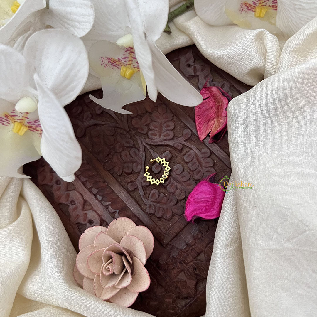 Vriksham Charulata – Floral Septum Ring-2 Red & White-G20024
