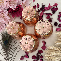 Vriksham Metal Copper Jar (Pack of 4)-RG165