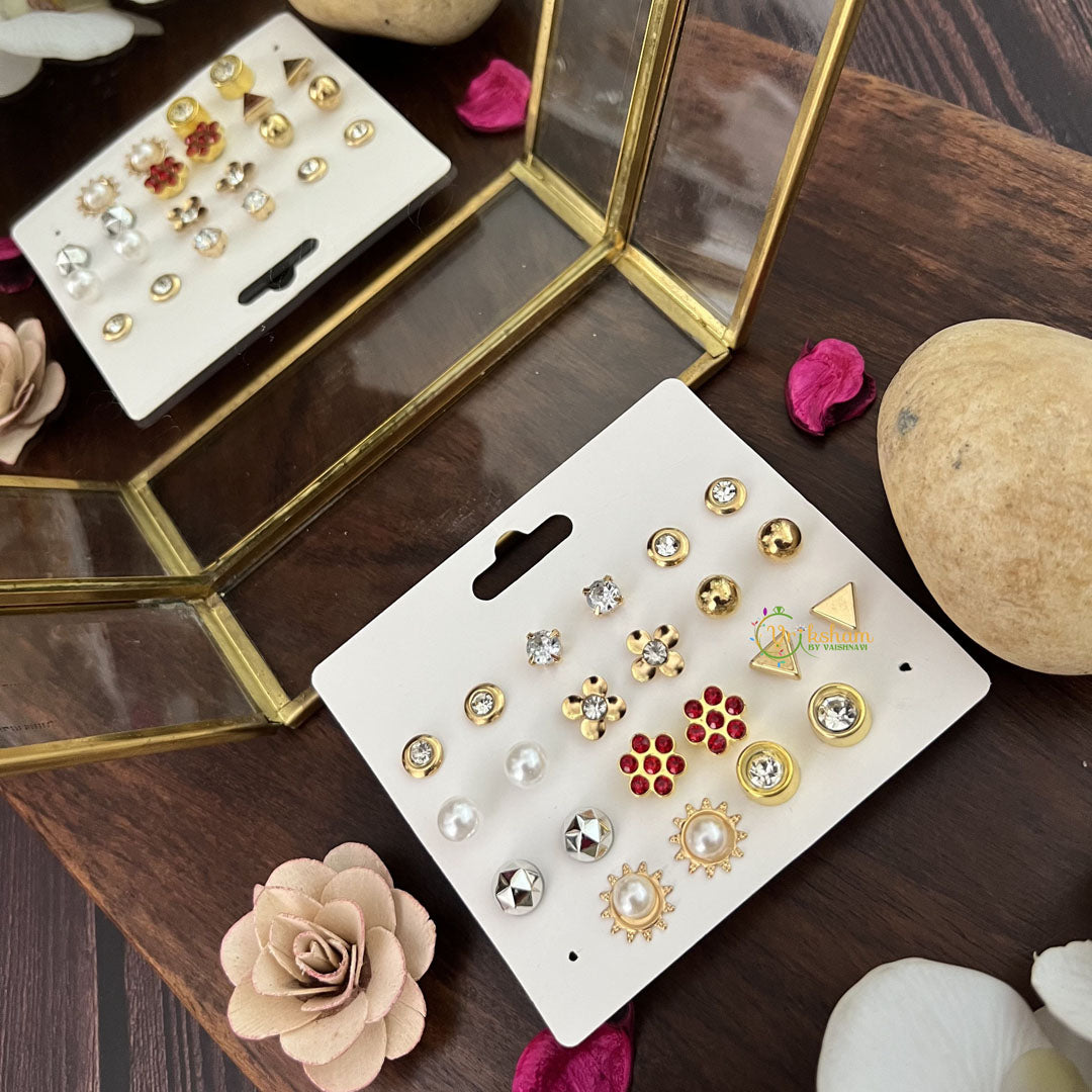 Vriksham 11 Pairs Combo Earrings Set-G17723