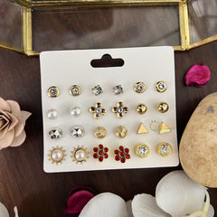 Vriksham 12 Pairs Combo Earrings Set-G17722