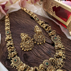 Antique Lakshmi Long Neckpiece-Gold Beads-G14112