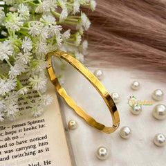 Vriksham Golden Tide Crystal Bangle Style Open-Style Bracelet-G21901