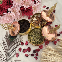 Vriksham Golden Metal Jar (Pack of 3)-RG173