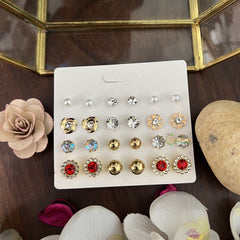 Vriksham 12 Pairs Combo Earrings Set-G17721