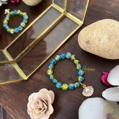 Vriksham Antique Kids Bracelet-Yellow Blue-G17755