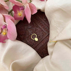 Vriksham Tear Drop Red Kundan Jadau Septum Ring-J4068