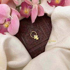 Vriksham Antique Emerald Trio Style Kundan Jadau Septum Ring-J4060