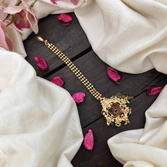 Vriksham Elegant Style Golden Dot Peacock Design Style 1 Gram Gold Maang Tikka-G20773