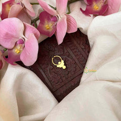 Vriksham Elegant Style Kundan Jadau Septum Ring-White & Green-J4059