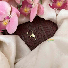 Vriksham Designer White & Red Floral & Round Septum Ring-Pearls-G21333