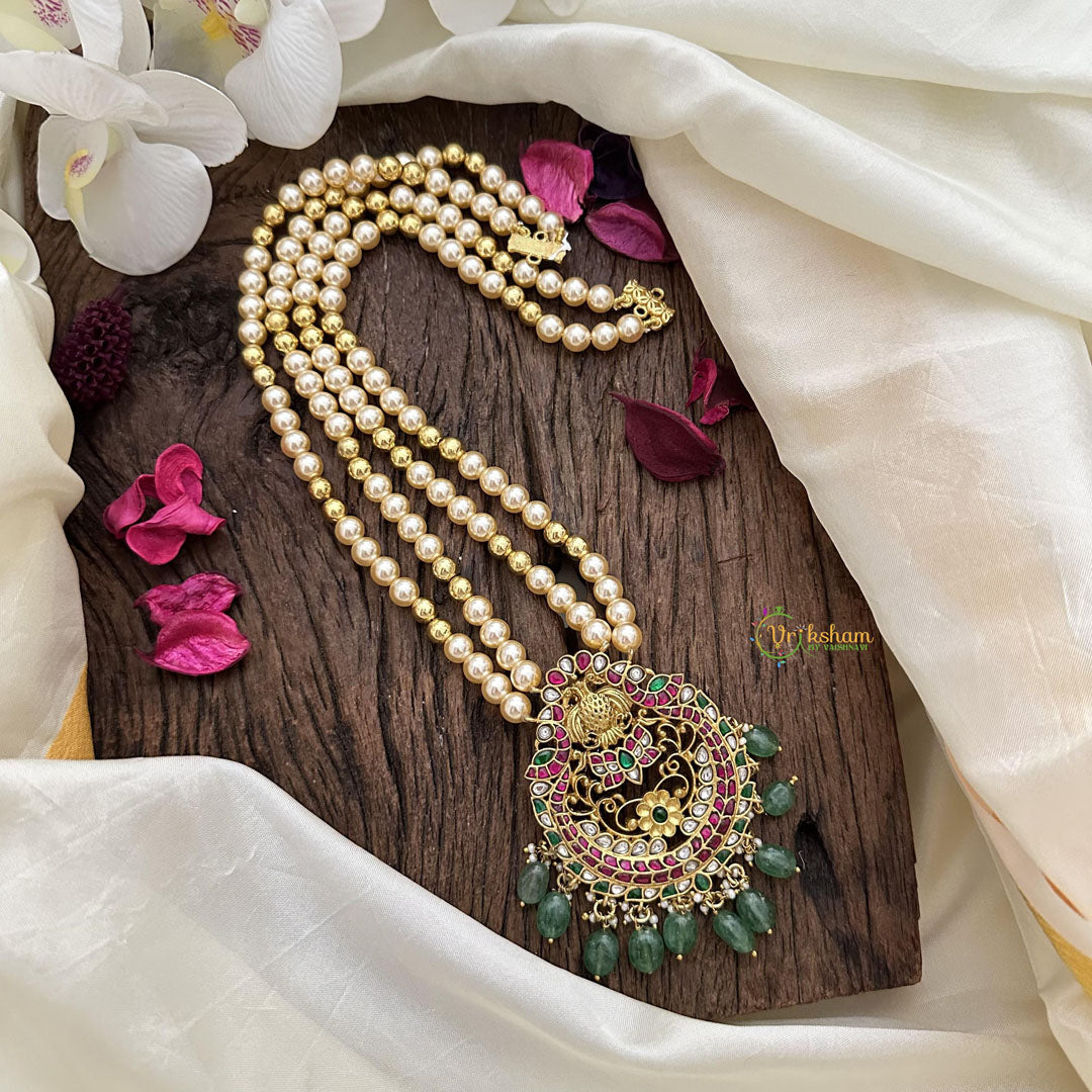 2 Layered Beaded Jadau Kundan Mala-J2515