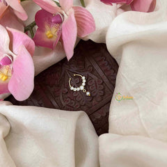 Vriksham Classic White Round Septum Ring-White-Pearls-G21330