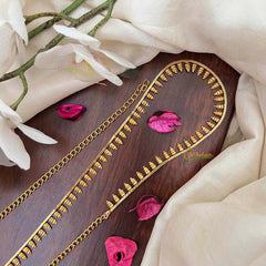 Vriksham Traditional Gold Plated Leaf Style Hip Chain-G21335