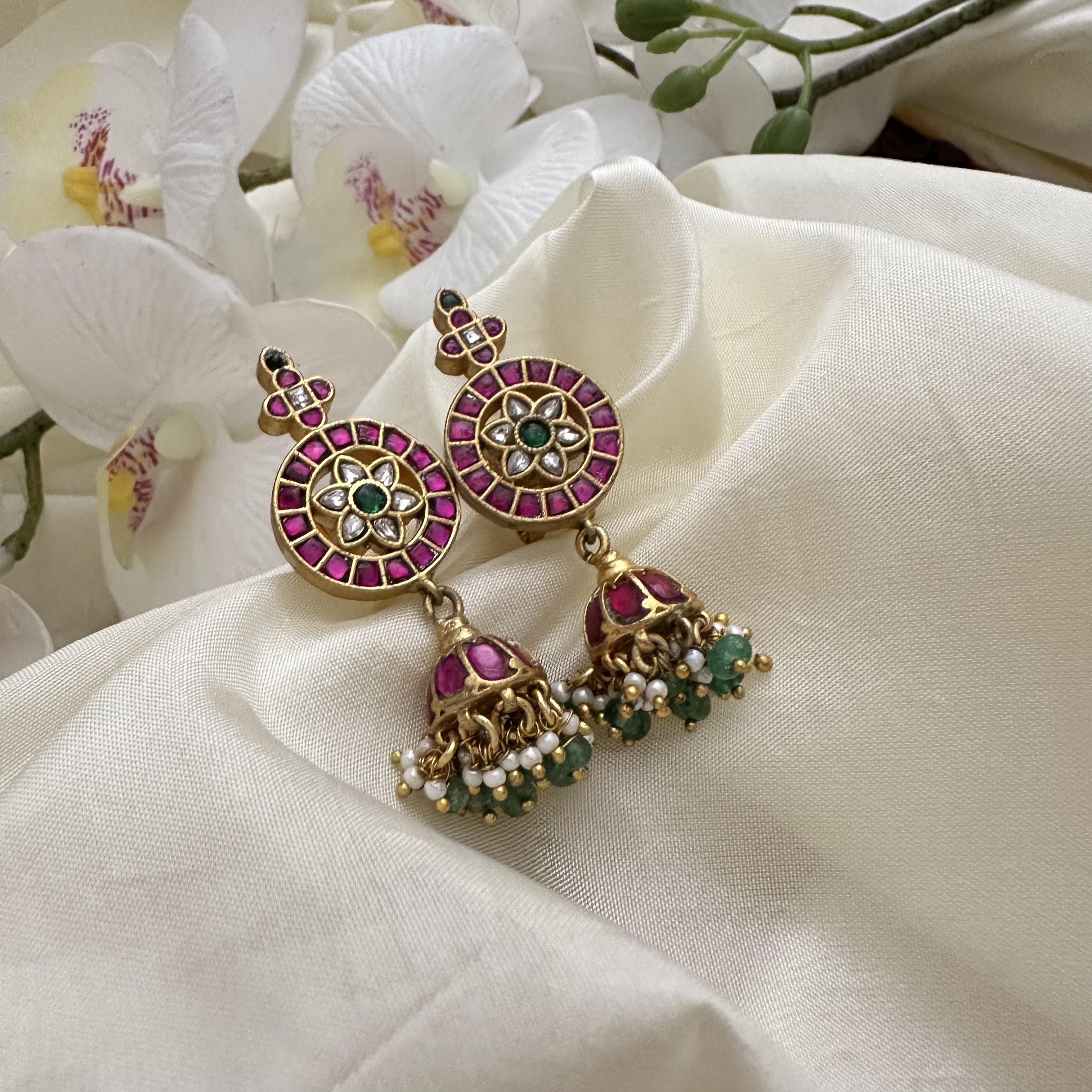 Elegant Jadau Kundan Earrings-J2437