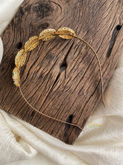 Gold Alike White Flower Head band - G11452