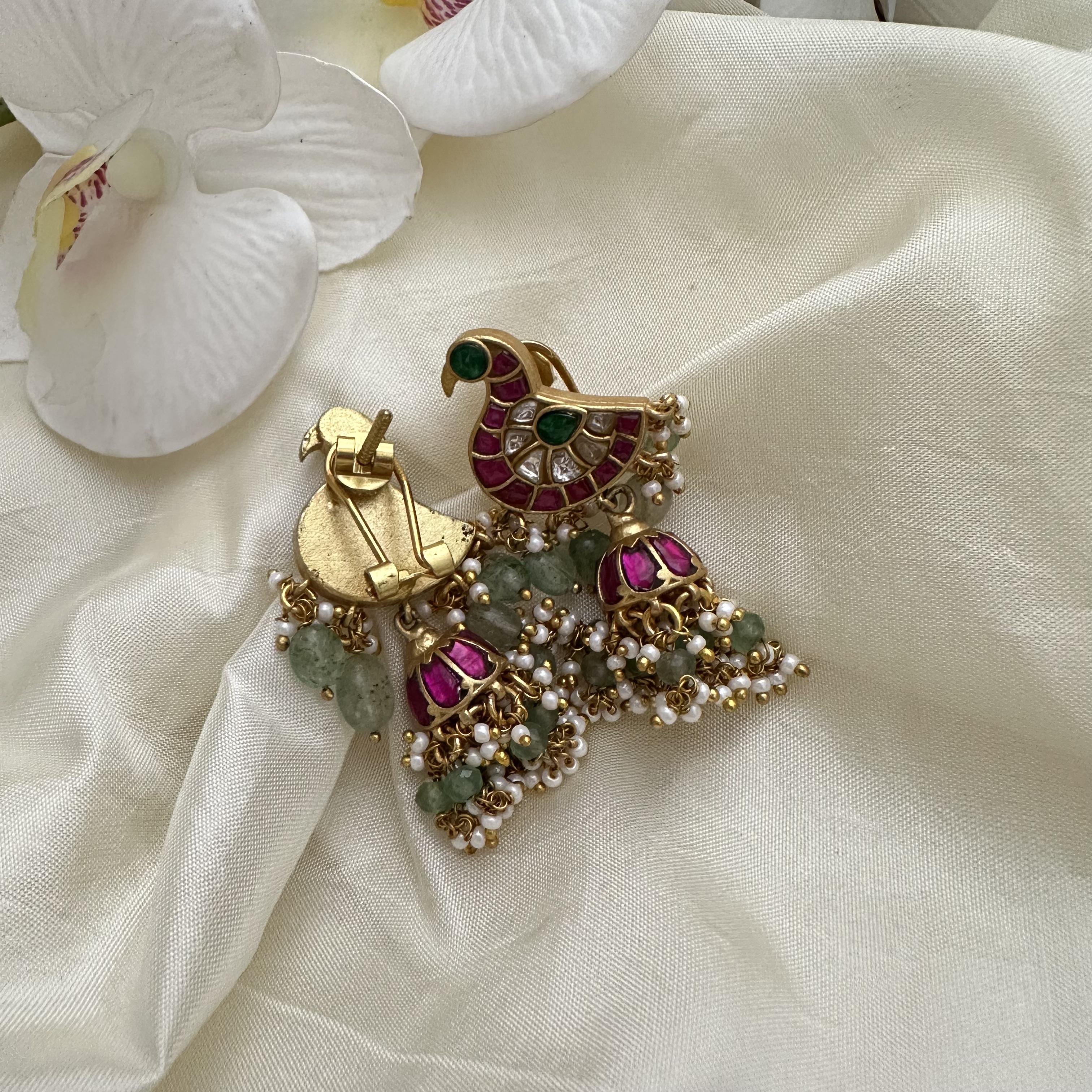 Jadau Kundan Swan Jhumka-J2501