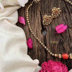 Vriksham Rudra Antique  Gold Alike Coral Bead Neckpiece-G20637