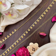 Vriksham Traditional Gold-Finished Kasu Hip Chain-G21343