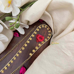 Vriksham Traditional Gold-Finished Kasu Hip Chain-G21343