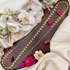 Vriksham Round Champ Floral Design Gold-Finished Hip Chain-G21344