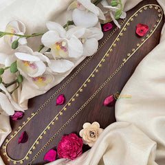 Vriksham Diagonal Floral Champ Gold-Finished Hip Chain-G21345