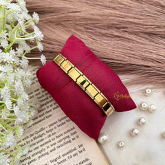 Vriksham Vintage Gold Square Minimalist White Face & Thin Metal Strap Watch-G21965