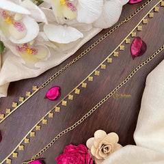 Vriksham Classic Square CutWork Champ Gold-Finished Hip Chain-G21346