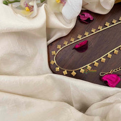 Vriksham Classic Square CutWork Champ Gold-Finished Hip Chain-G21346