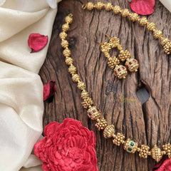 Vriksham Rajwada Gold Charm  Beaded Neckpiece-G20647
