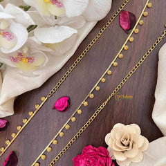 Vriksham Star Round CutWork Champ Gold-Finished Hip Chain-G21347