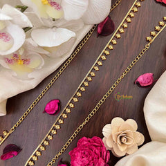 Vriksham Floral Motif CutWork Champ Gold-Finished Hip Chain-G21348