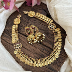 Antique Lakshmi Coin Midlength Neckpiece-G12607