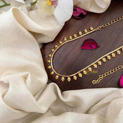 Vriksham Floral Motif CutWork Champ Gold-Finished Hip Chain-G21348