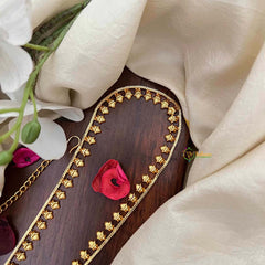 Vriksham Floral Motif CutWork Champ Gold-Finished Hip Chain-G21348