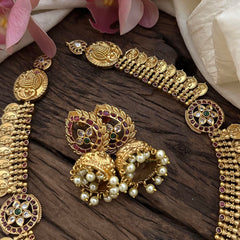 Antique Lakshmi Coin Midlength Neckpiece-G12607