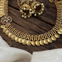 Antique Lakshmi Coin Midlength Neckpiece-G12607