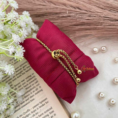 Vriksham Golden Heart Link Bracelet Watch-G21982