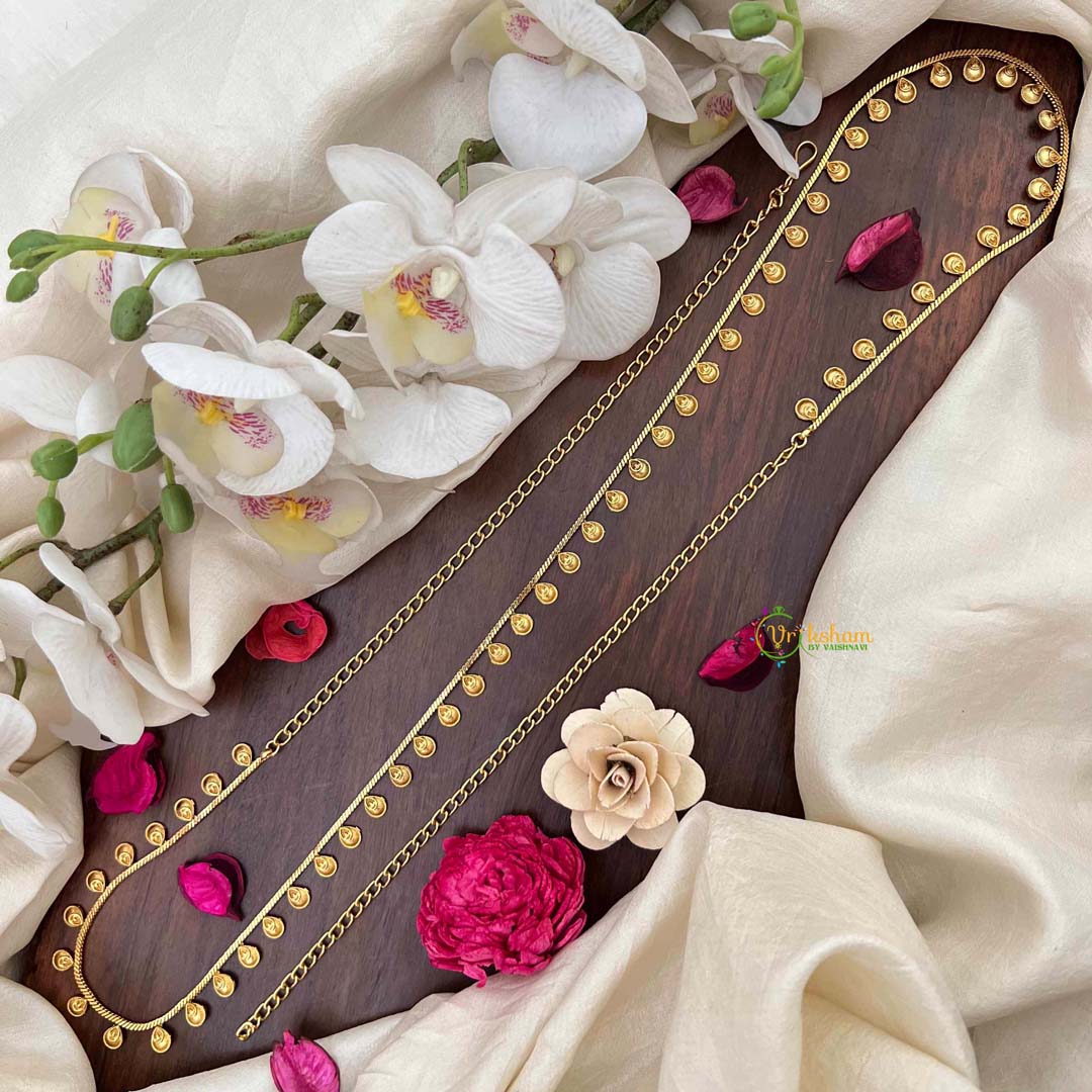 Vriksham Pear Drop Style CutWork Champ Gold-Finished Hip Chain-G21350