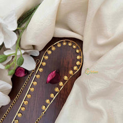 Vriksham Pear Drop Style CutWork Champ Gold-Finished Hip Chain-G21350