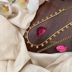 Vriksham Antique Circle CutWork Champ Gold-Finished Hip Chain-G21351