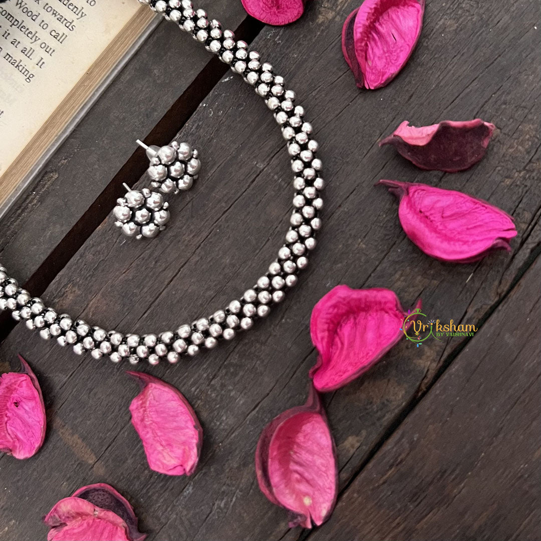 Vriksham Premium Kolhapuri Choker Oxidized Silver Neckpiece-S957