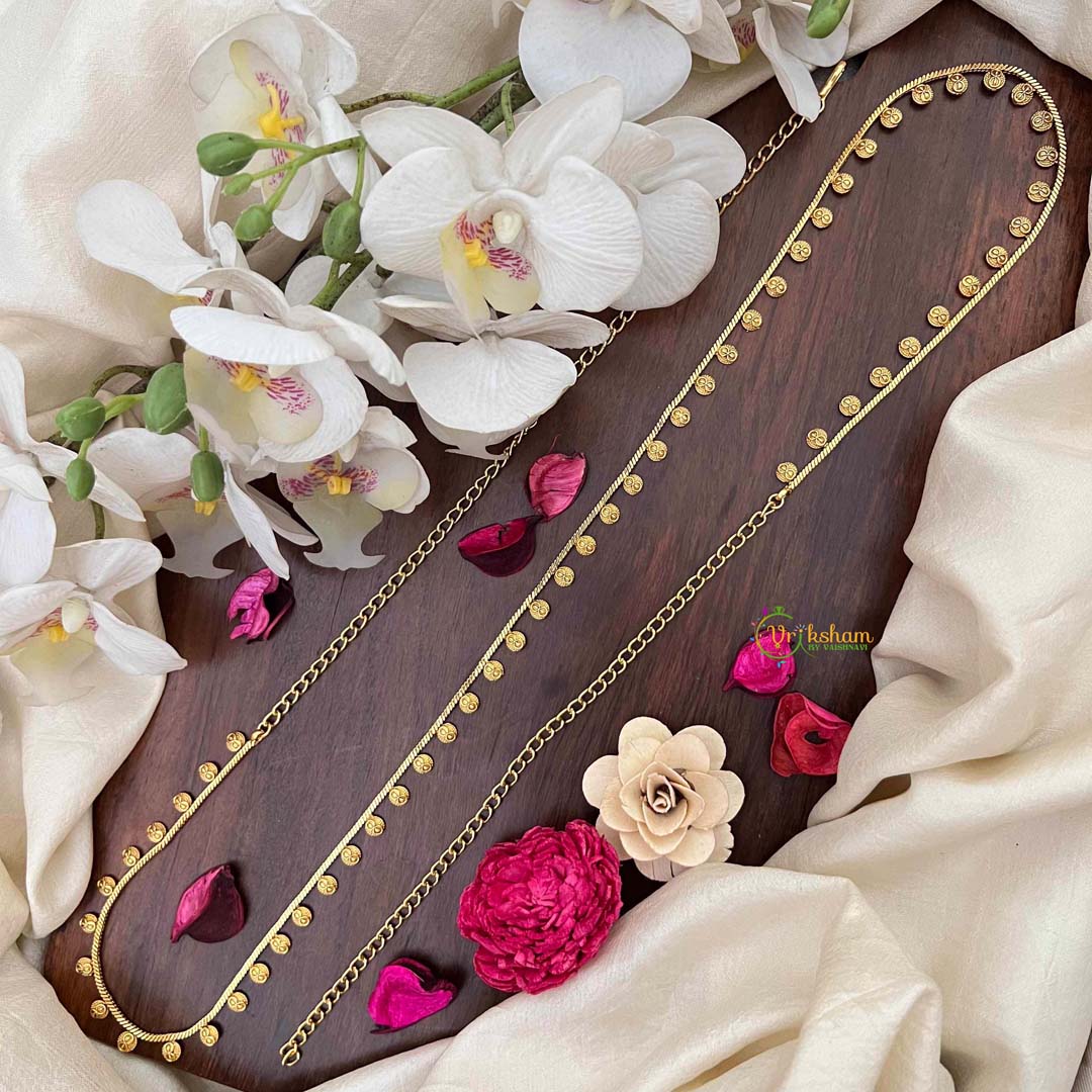 Vriksham Infinity Round Champ Gold-Finished Hip Chain-G21355