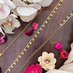 Vriksham Infinity Round Champ Gold-Finished Hip Chain-G21355