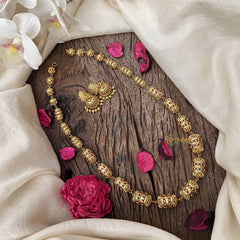 Vriksham Traditional Bridal Gold Ruby-Inspired Beaded Neckpiece–G20652