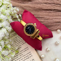 Vriksham Modern Black Dial with Geometric Bezel Watch-G21978