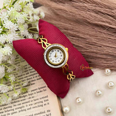 Vrikshamold Filigree Bangle Intricate Openwork Bracelet Watch-G21977